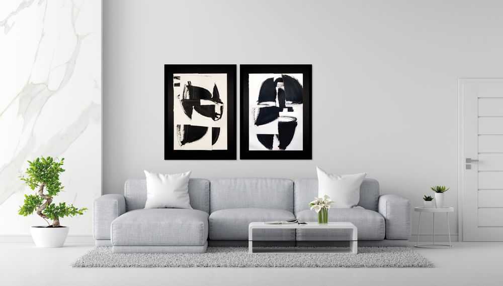 Paintings - MISTRAL I & II PAINTINGS - NOVOCUADRO ART COMPANY