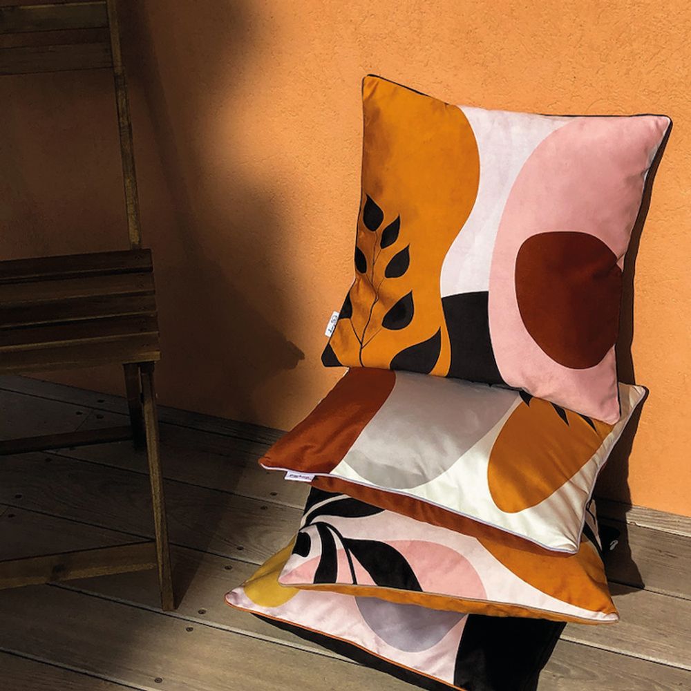 Fabric cushions - Cushion covers “Nomads Workers” - LOOPITA