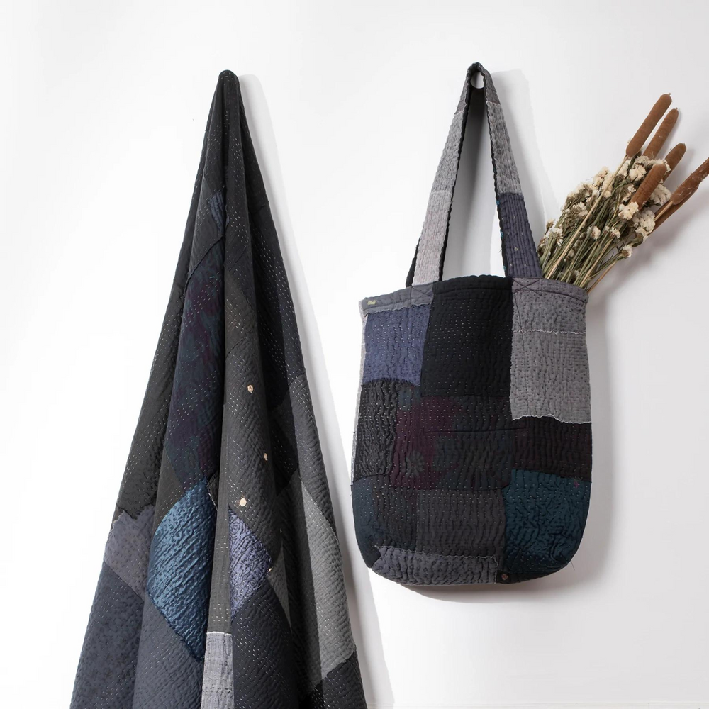 Bags and totes - Landscape Handmade Vintage Kantha Tote Bag - MAISON MIEKO