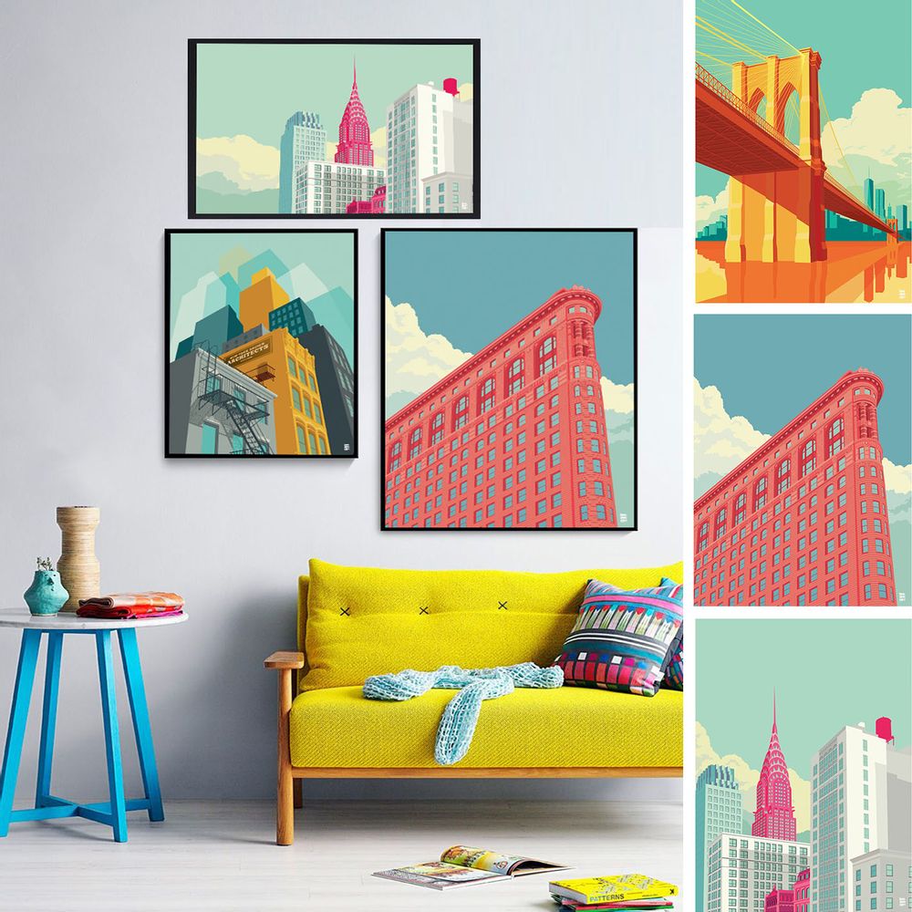 Poster - REMKO HEEMSKERK Collection - New York - BLUE SHAKER