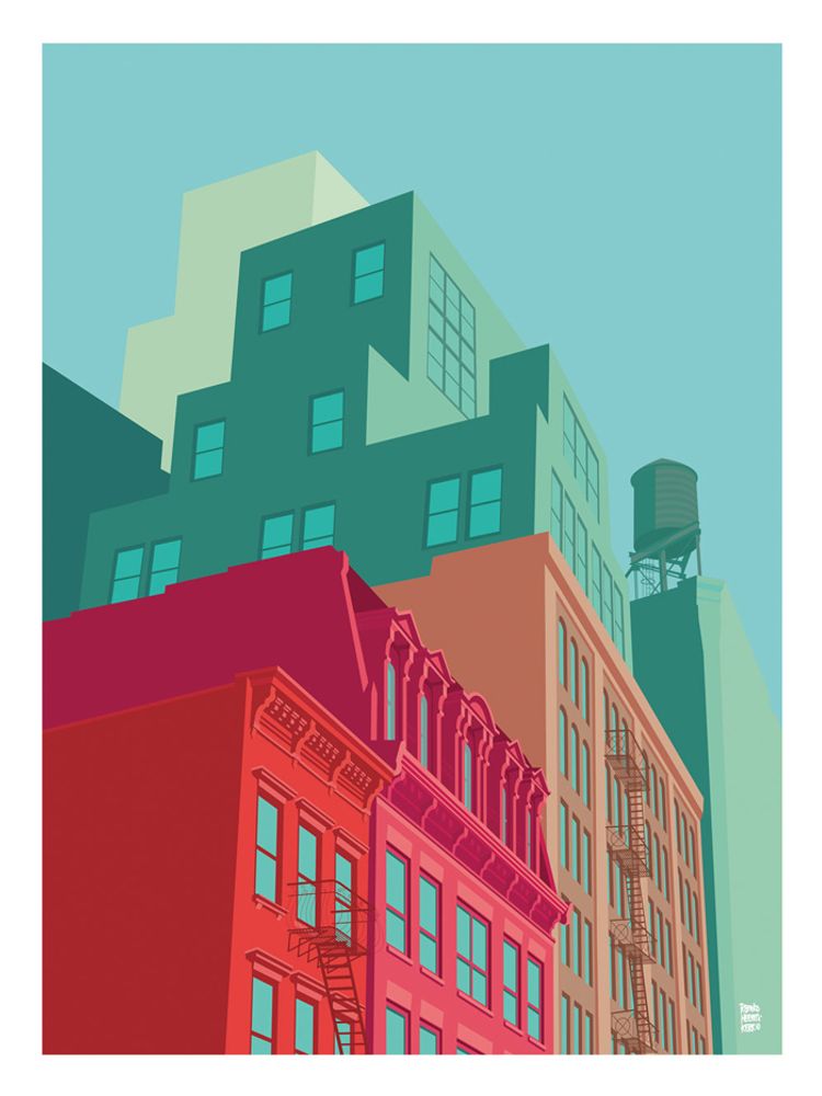 Poster - REMKO HEEMSKERK Collection - New York - BLUE SHAKER