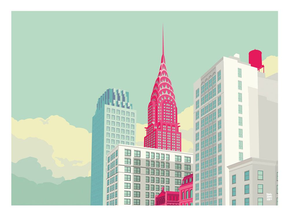 Poster - REMKO HEEMSKERK Collection - New York - BLUE SHAKER