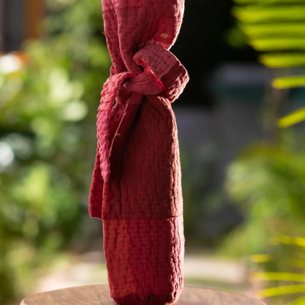 Bags and totes - Kantha Vintage Handmade Landscape Wine Bag - MAISON MIEKO