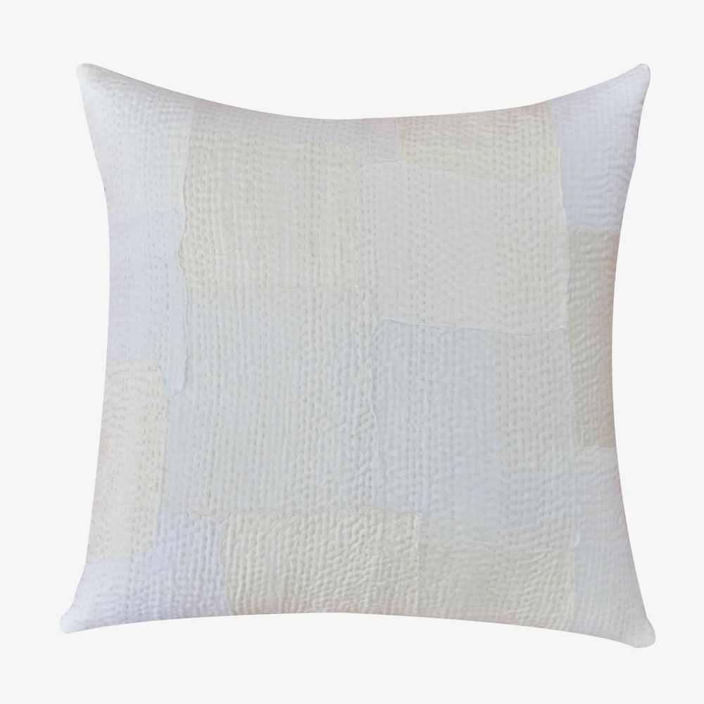 Couettes et oreillers - Taie d'oreiller Kantha vintage faite main Mosaic Fray - MAISON MIEKO