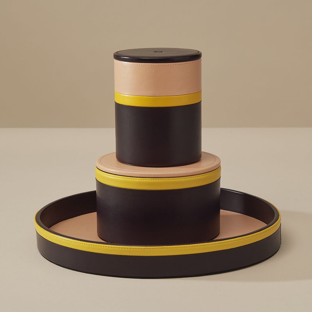 Objets design - Boîte pote-objets en cuir - DUDU