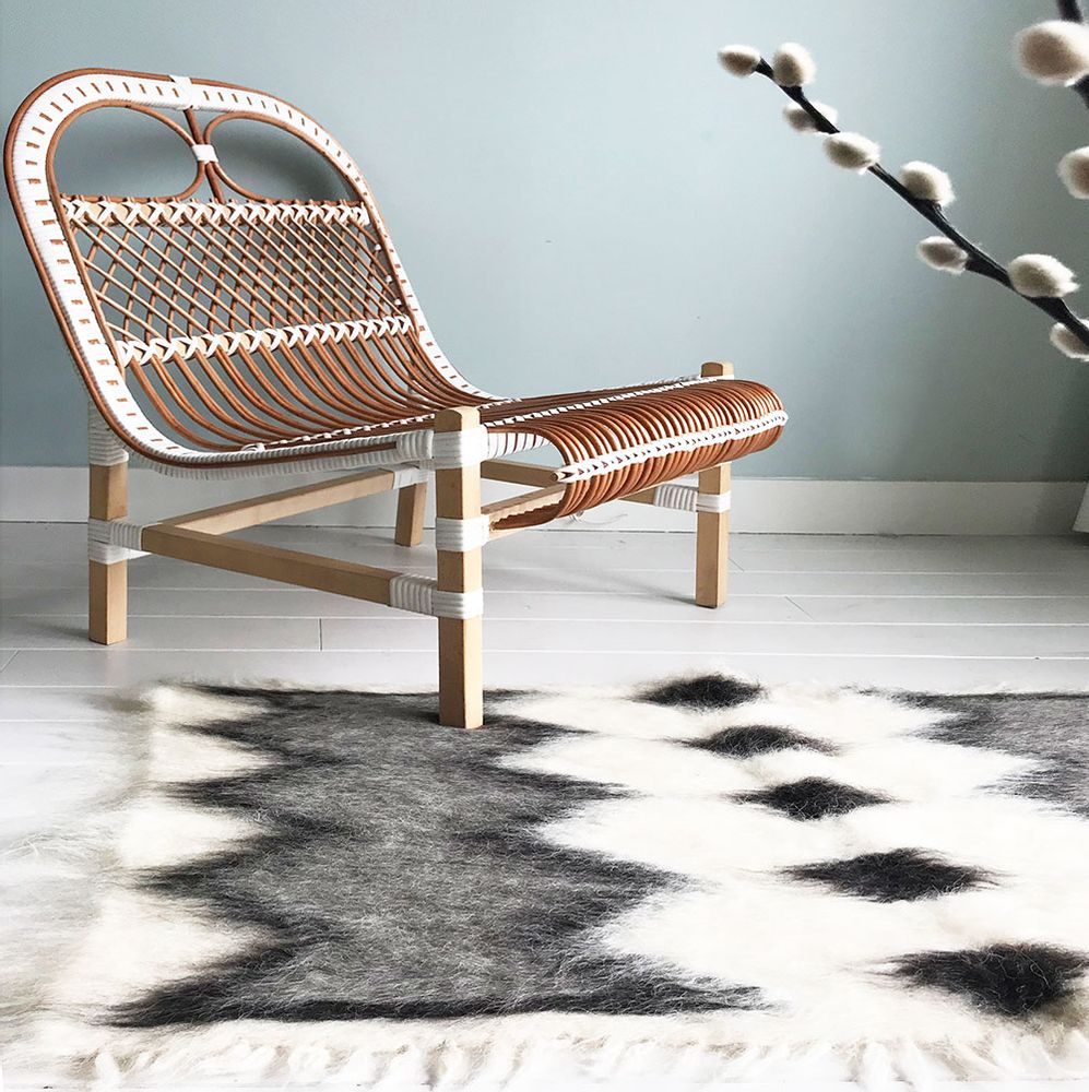 Chairs - Leather butterfly chair, rattan lounge chair - MALAGOON