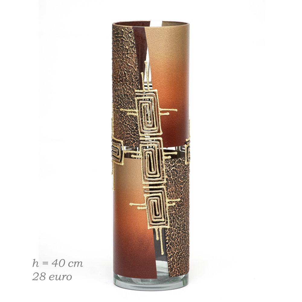 Vases - Art decorated glass cylinder vase for flowers - 7ART SP. Z O.O.