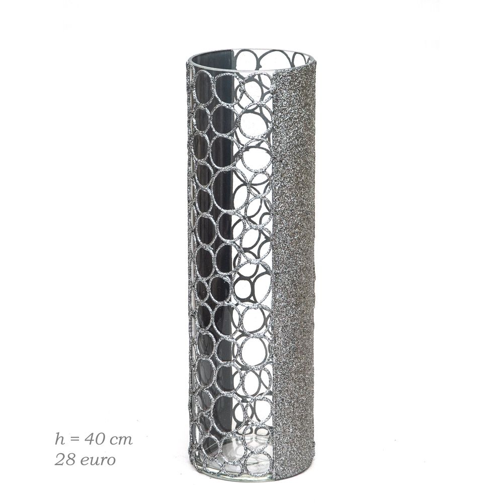 Vases - Art decorated glass cylinder vase for flowers - 7ART SP. Z O.O.