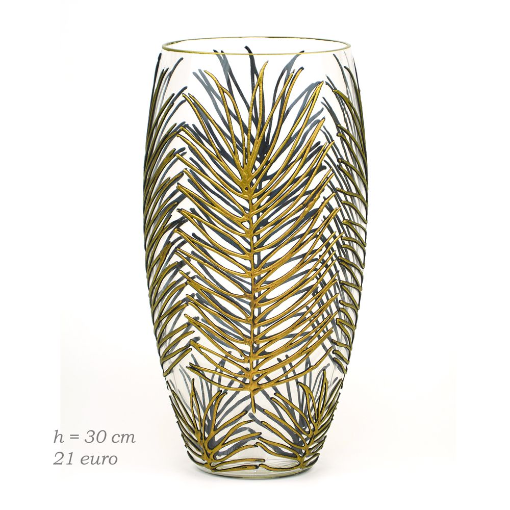 Vases - Art decorated glass barrel vase for flowers - 7ART SP. Z O.O.