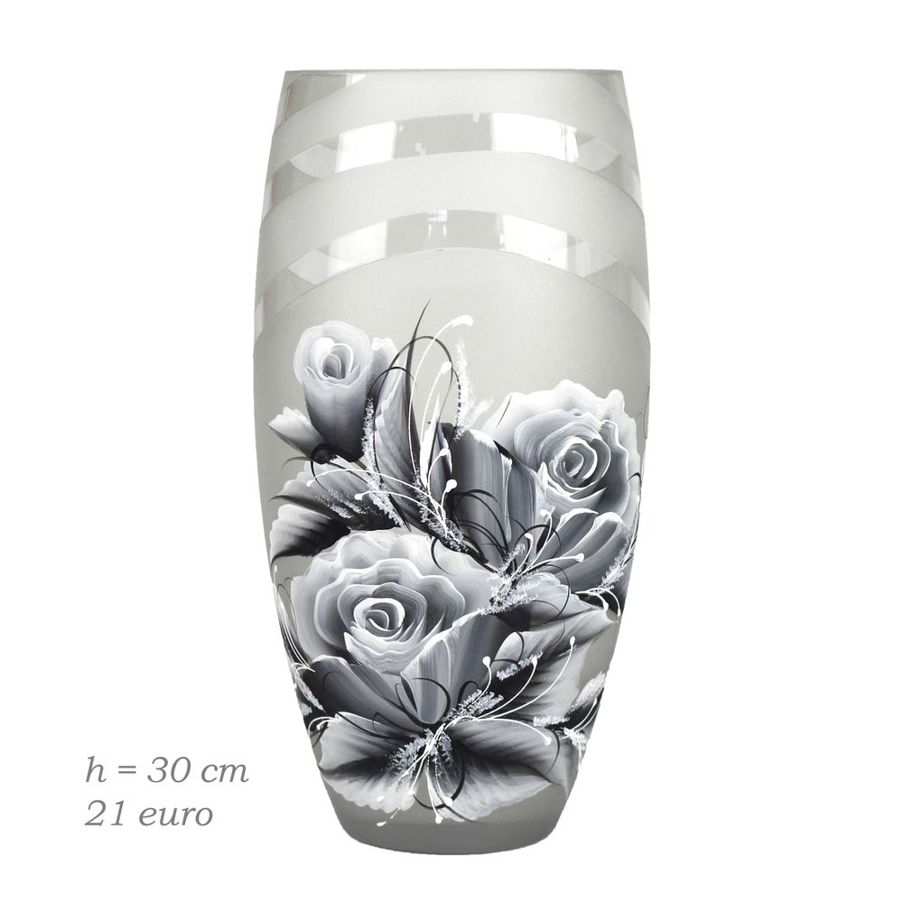 Vases - Art decorated glass barrel vase for flowers - 7ART SP. Z O.O.