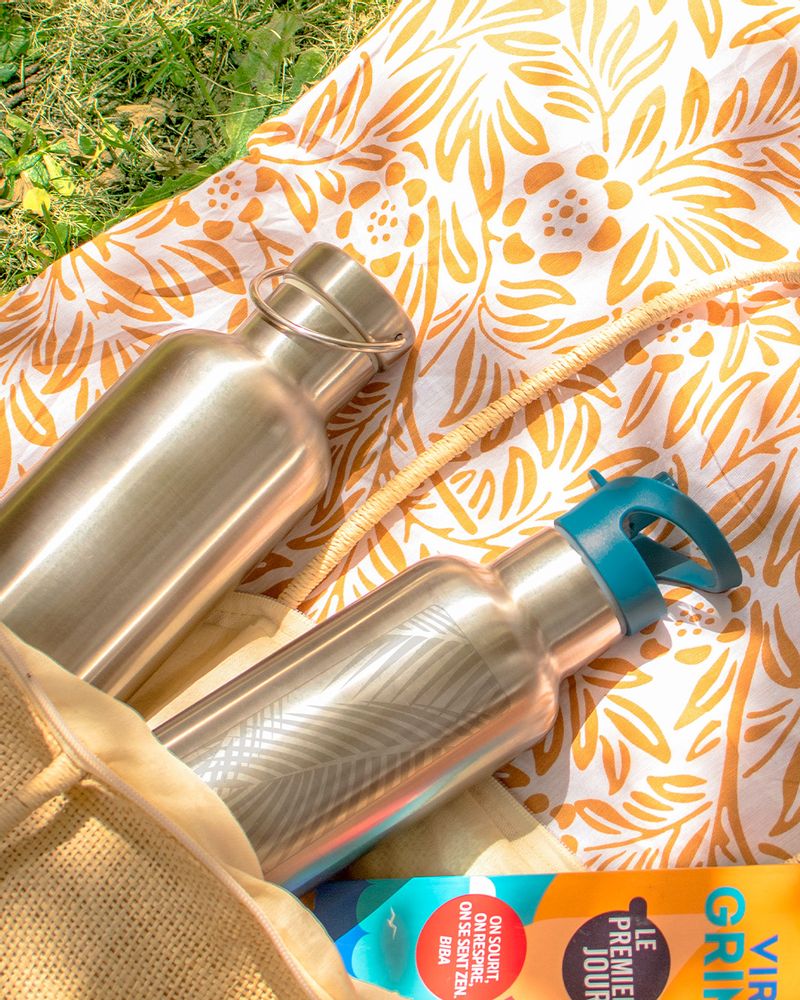 Accessoires thé et café - Gourde isotherme inox GROOVY - GASPAJOE