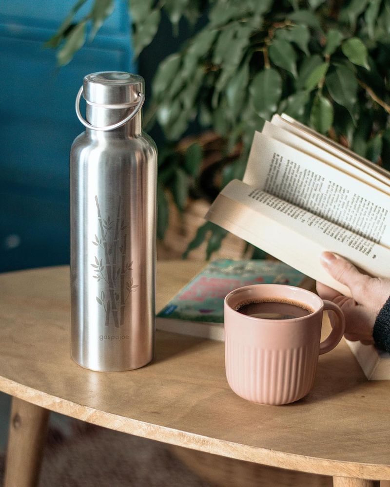 Accessoires thé et café - Gourde isotherme inox GROOVY - GASPAJOE