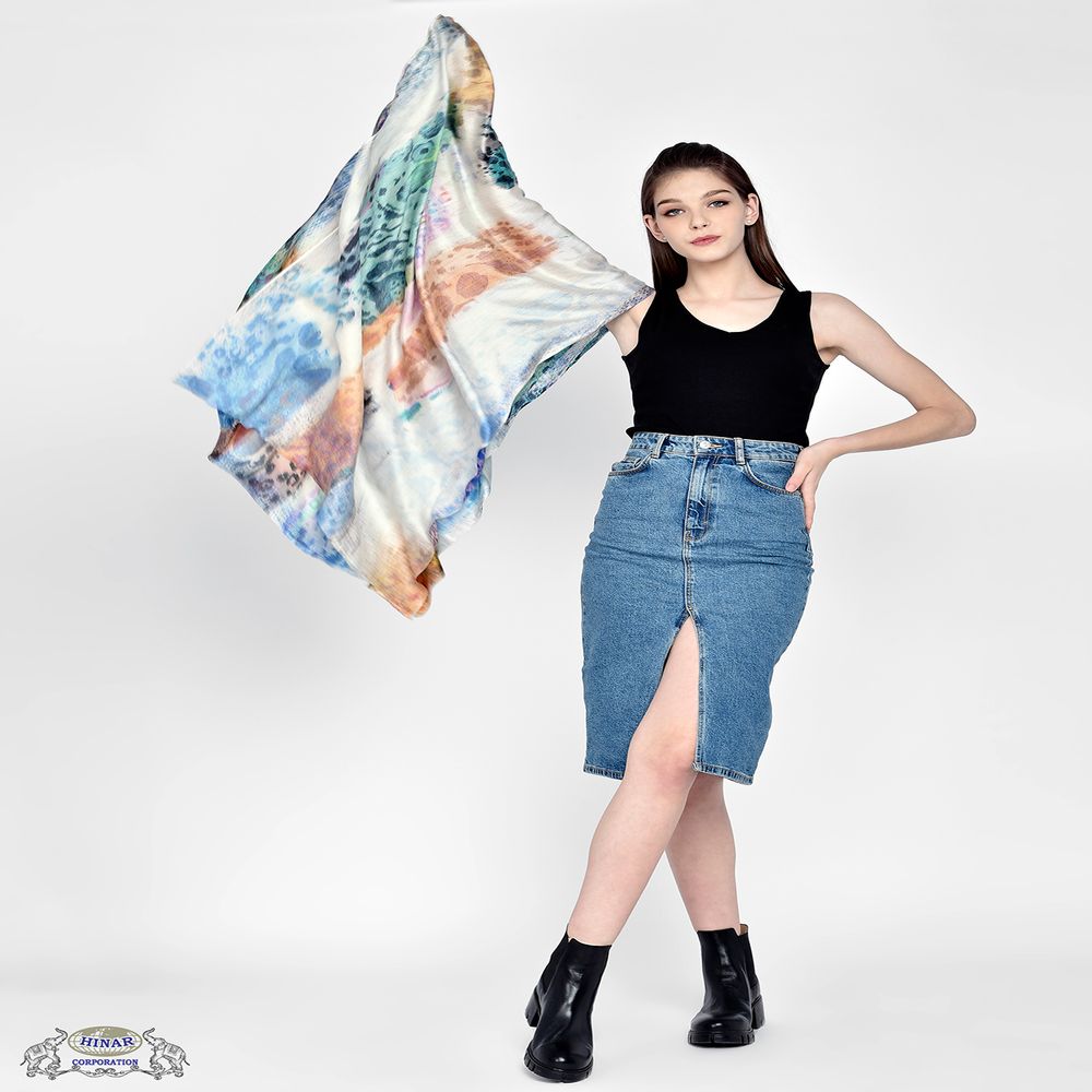 Scarves - PURE SILK SCARF. - HINAR CORPORATION
