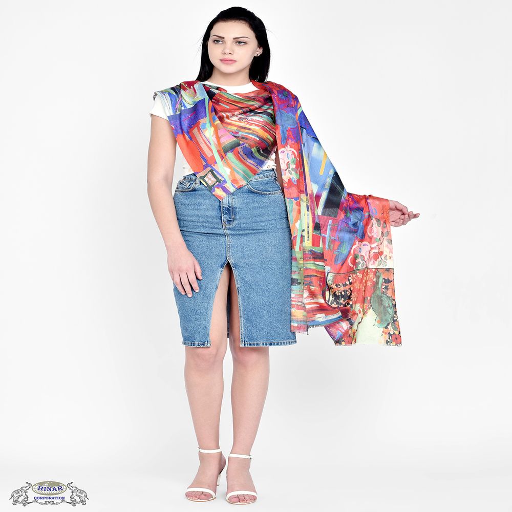 Scarves - PURE SILK SCARF. - HINAR CORPORATION