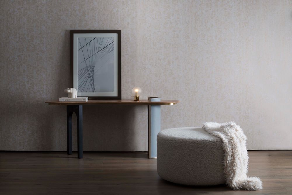 Console table - Modern Chiado Console Table, Blue Leather, Handmade in Portugal by Greenapple - GREENAPPLE DESIGN INTERIORS