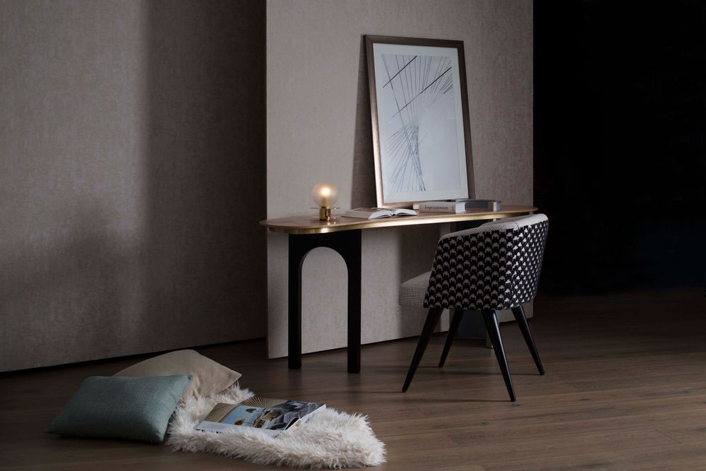 Console table - Modern Chiado Console Table, Blue Leather, Handmade in Portugal by Greenapple - GREENAPPLE DESIGN INTERIORS