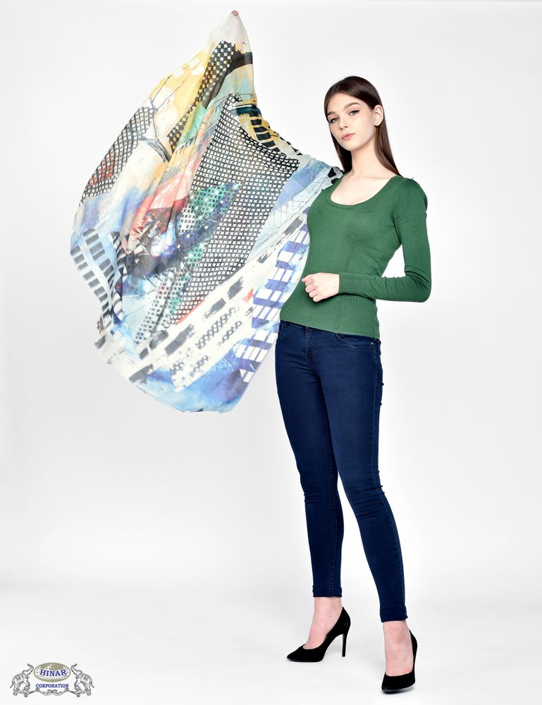 Scarves - WOOL SILK SCARF - HINAR CORPORATION