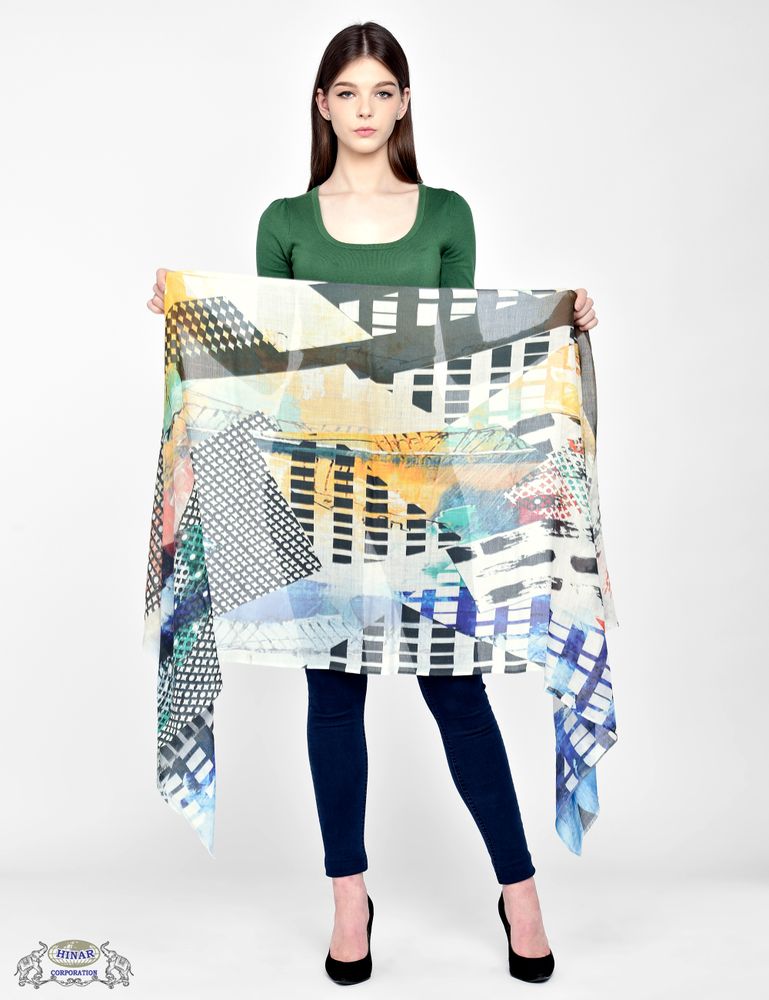 Scarves - WOOL SILK SCARF - HINAR CORPORATION