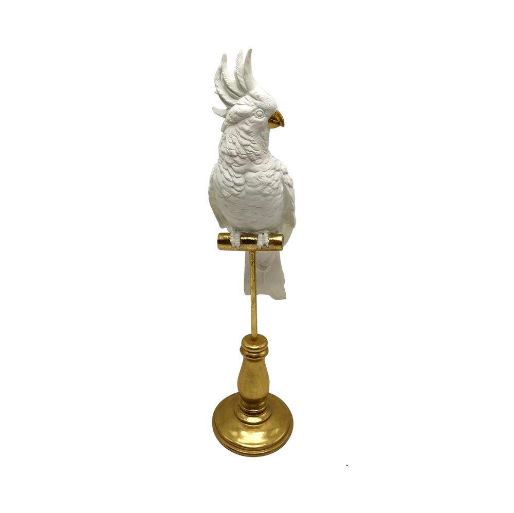 Sculptures, statuettes et miniatures - STATUE PERROQUET SUR PIED 51X15X12.5CM - EMDE