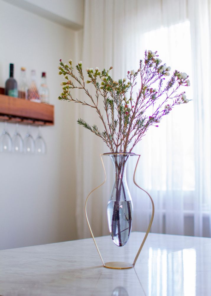 Vases - Vase Droplet Wide - Aqua - KITBOX DESIGN