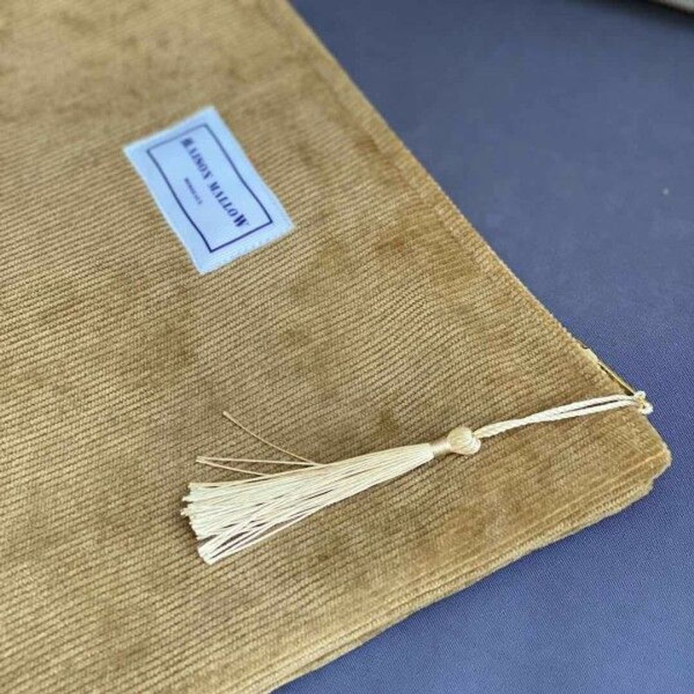 Pochettes - Pochette en Velours Camel - L'ATELIER DES CREATEURS