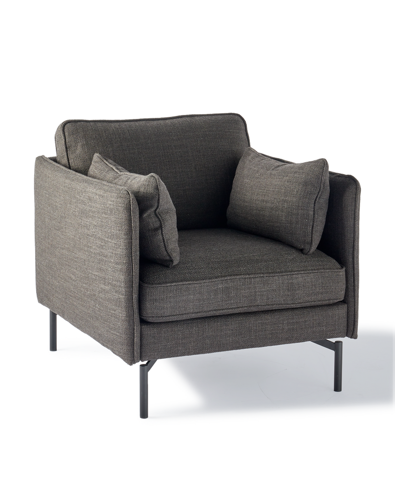 Sofas - Fauteuil - PPno.2 - Smooth fabric - Dark Grey - POLSPOTTEN