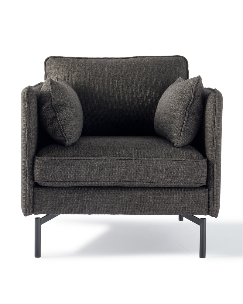 Sofas - Fauteuil - PPno.2 - Smooth fabric - Dark Grey - POLSPOTTEN