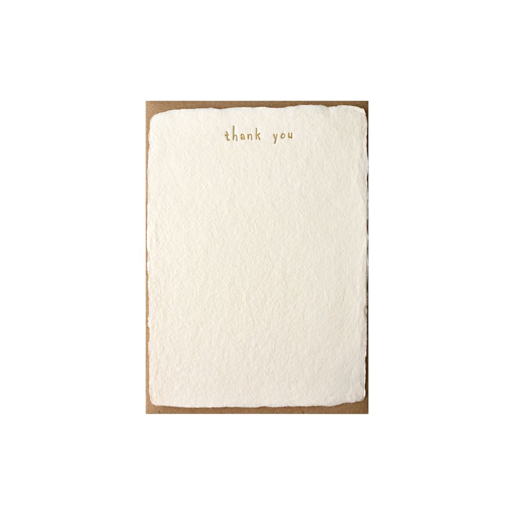 Papeterie - Carte typographique en papier fait main Deckled Note - OBLATION PAPERS AND PRESS