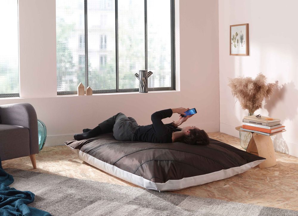 Poufs - [intérieur] Pouf Le Grand Noir - LA TETE DANS LES NUAGES