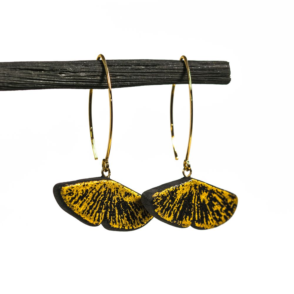 Bijoux - Boucles d'oreilles KIN-FULI et KIN-FULI-EDA - CHARCOAL ESKIMEÏT