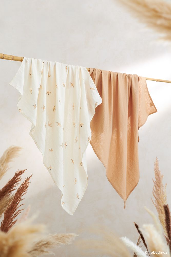 Bath towels - Haiku bird - NOBODINOZ