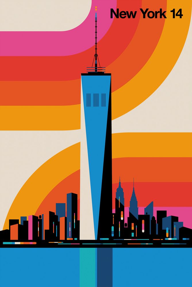 Poster - Bo Lundberg Collection - Cambridge - BLUE SHAKER