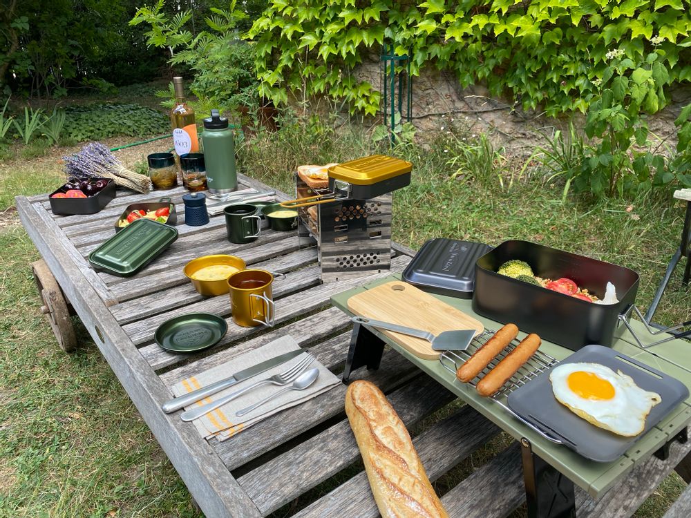 Tables de jardin - Table pliante en aluminium pour Barbecue / SKATER - ABINGPLUS