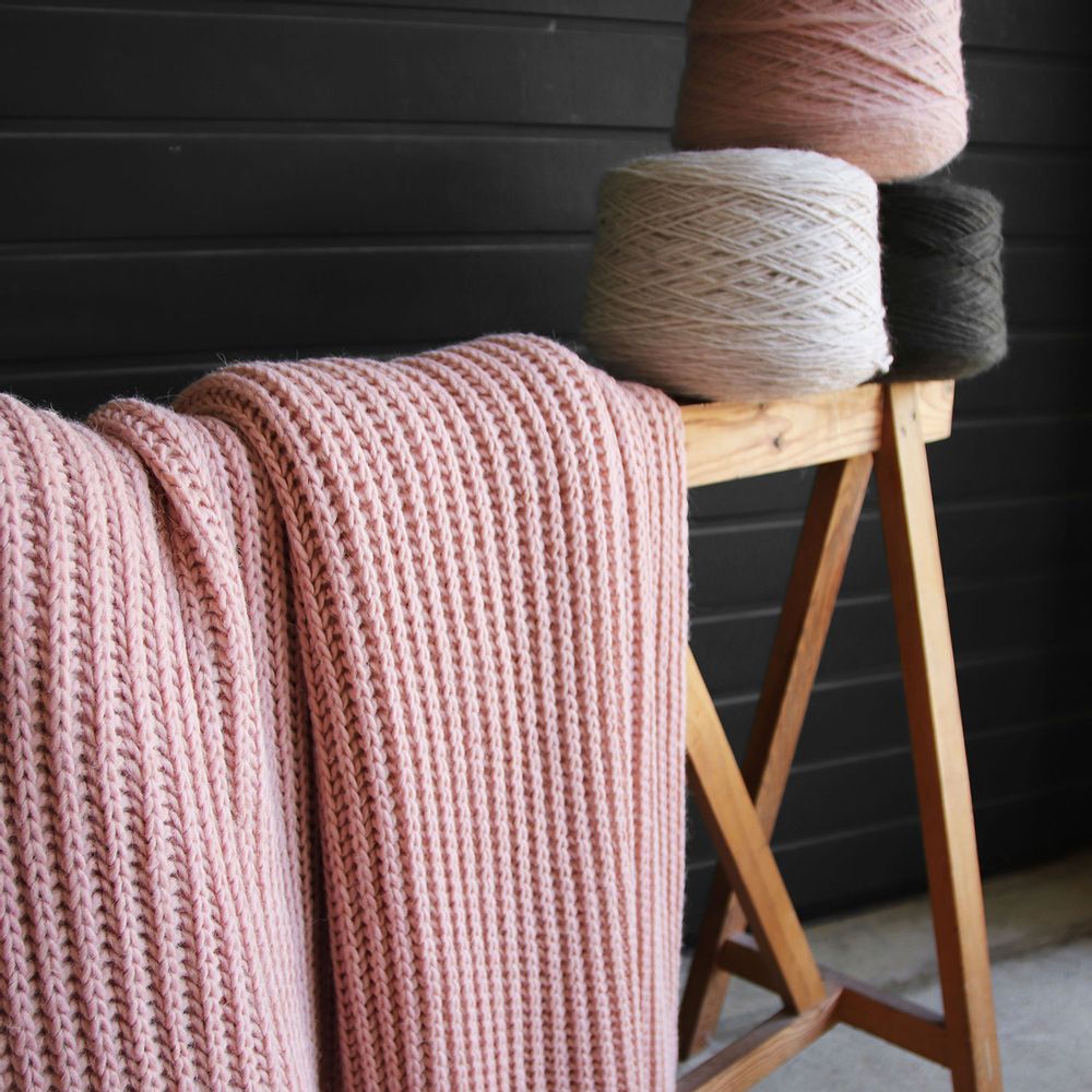 Throw blankets - CANNES plaid - Wool & alpaca - MAISON BONNEFOY