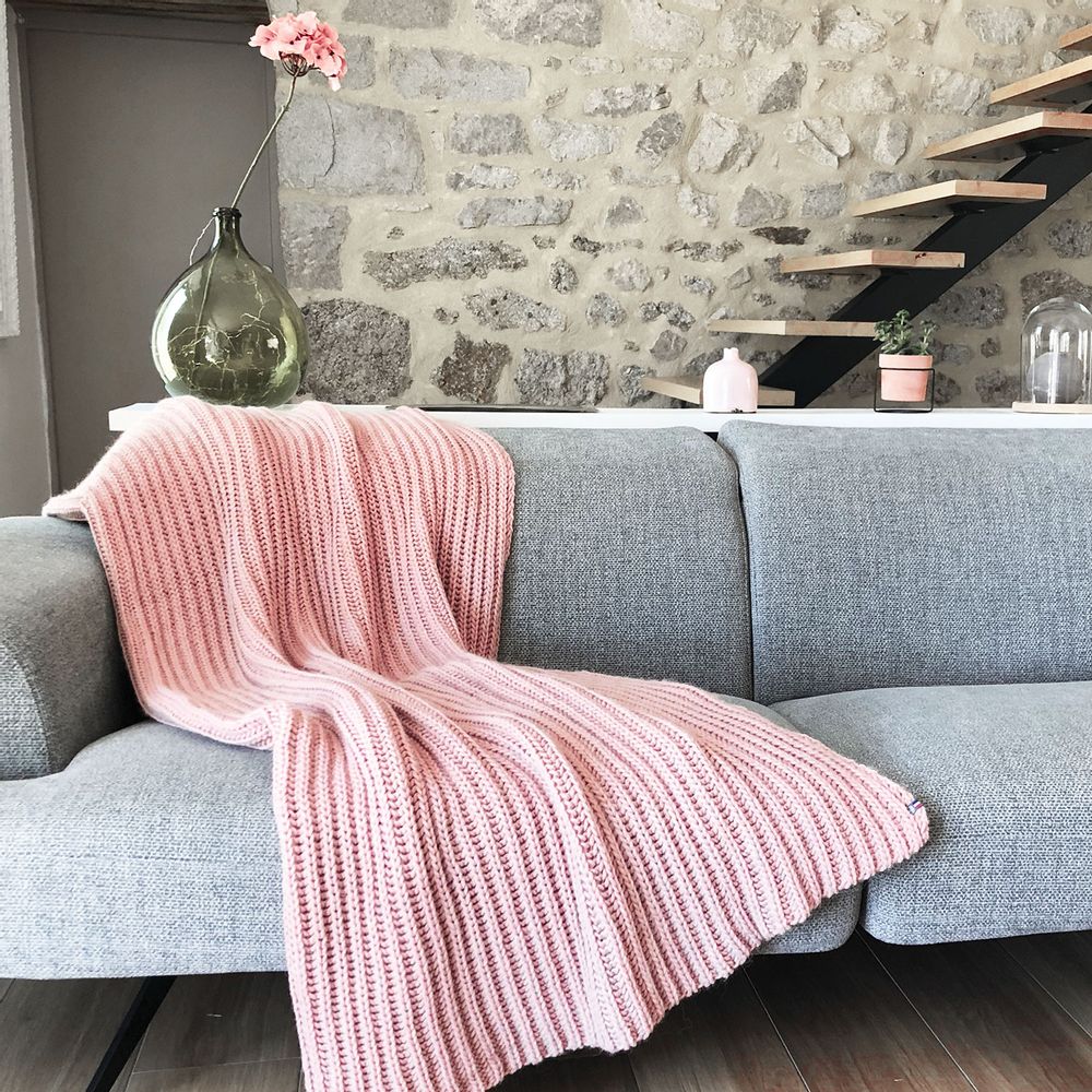 Throw blankets - CANNES plaid - Wool & alpaca - MAISON BONNEFOY