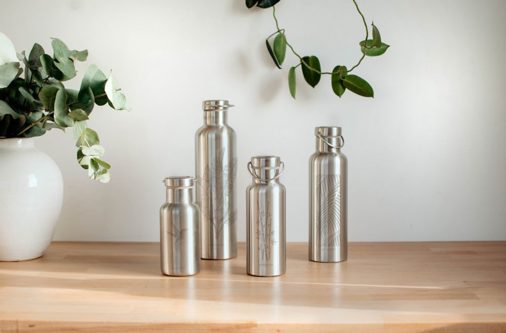 Accessoires thé et café - Gourde isotherme inox GROOVY - GASPAJOE