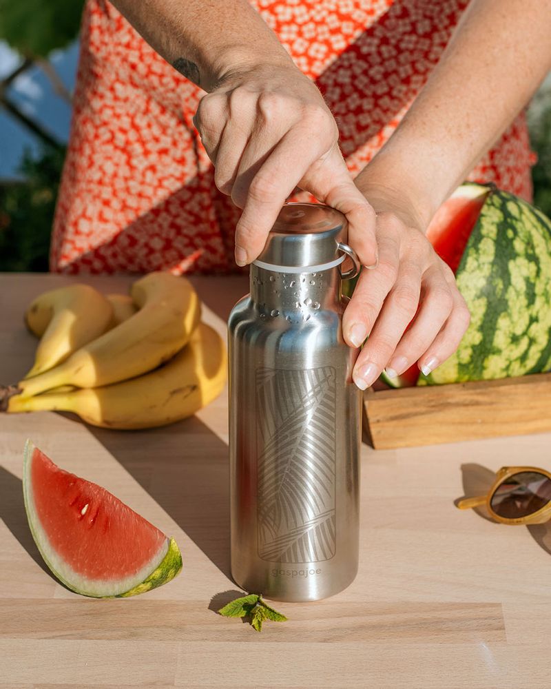 Accessoires thé et café - Gourde isotherme inox GROOVY - GASPAJOE