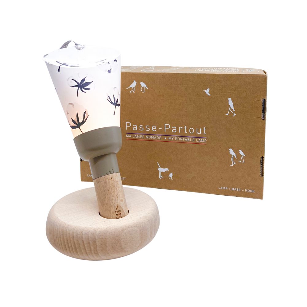 Lampes à poser - Coffret Lampe Nomade « Passe-Partout » Fleurs de Coton - MAISON POLOCHON