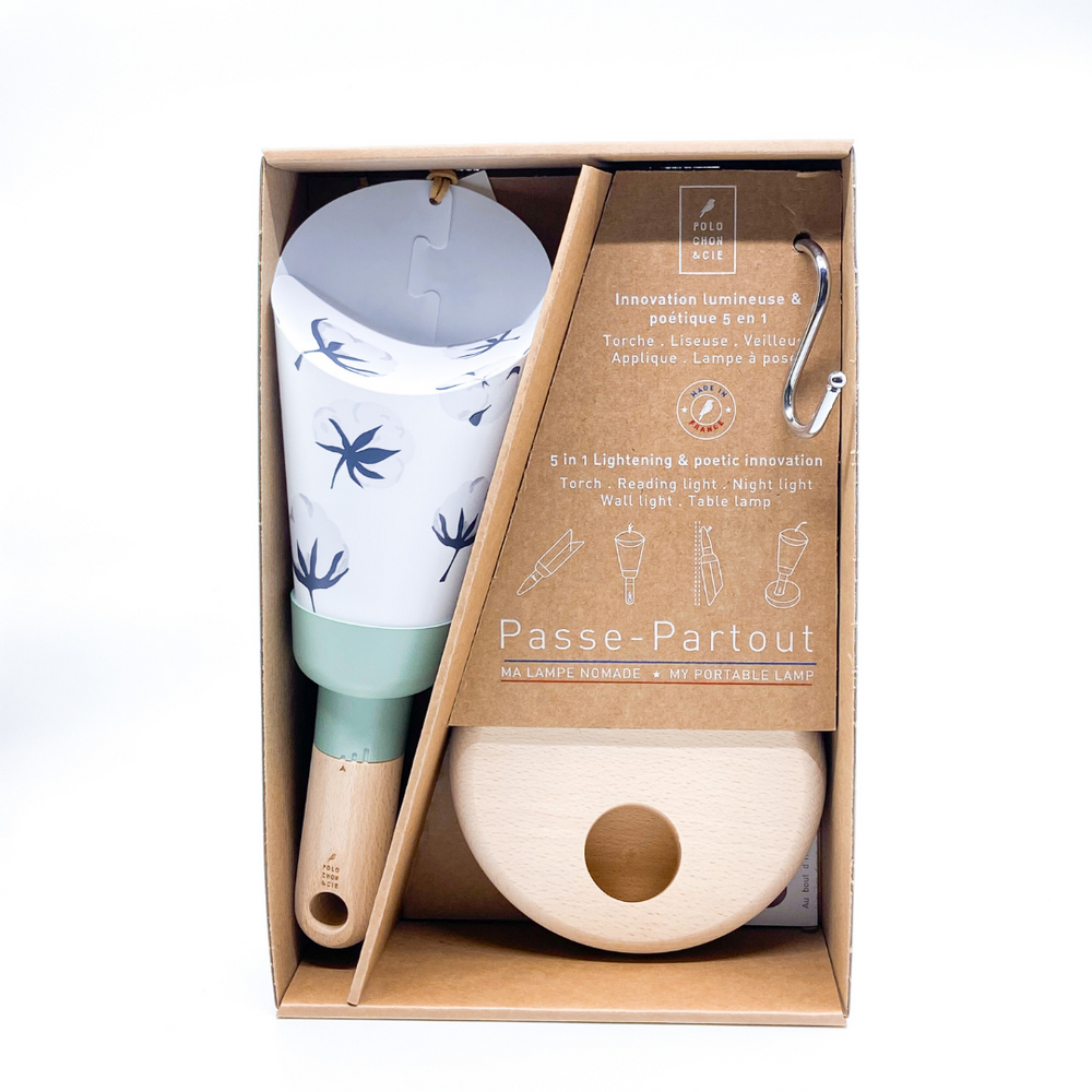 Lampes à poser - Coffret Lampe Nomade « Passe-Partout » Fleurs de Coton - MAISON POLOCHON