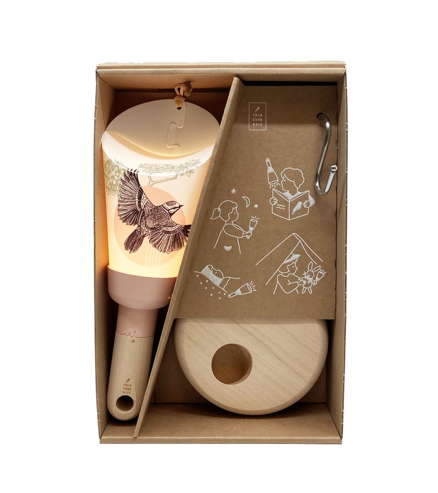 Objets design - Coffret Lampe Nomade "Passe-Partout" Chikubi Mésange - Collection Shizen - MAISON POLOCHON