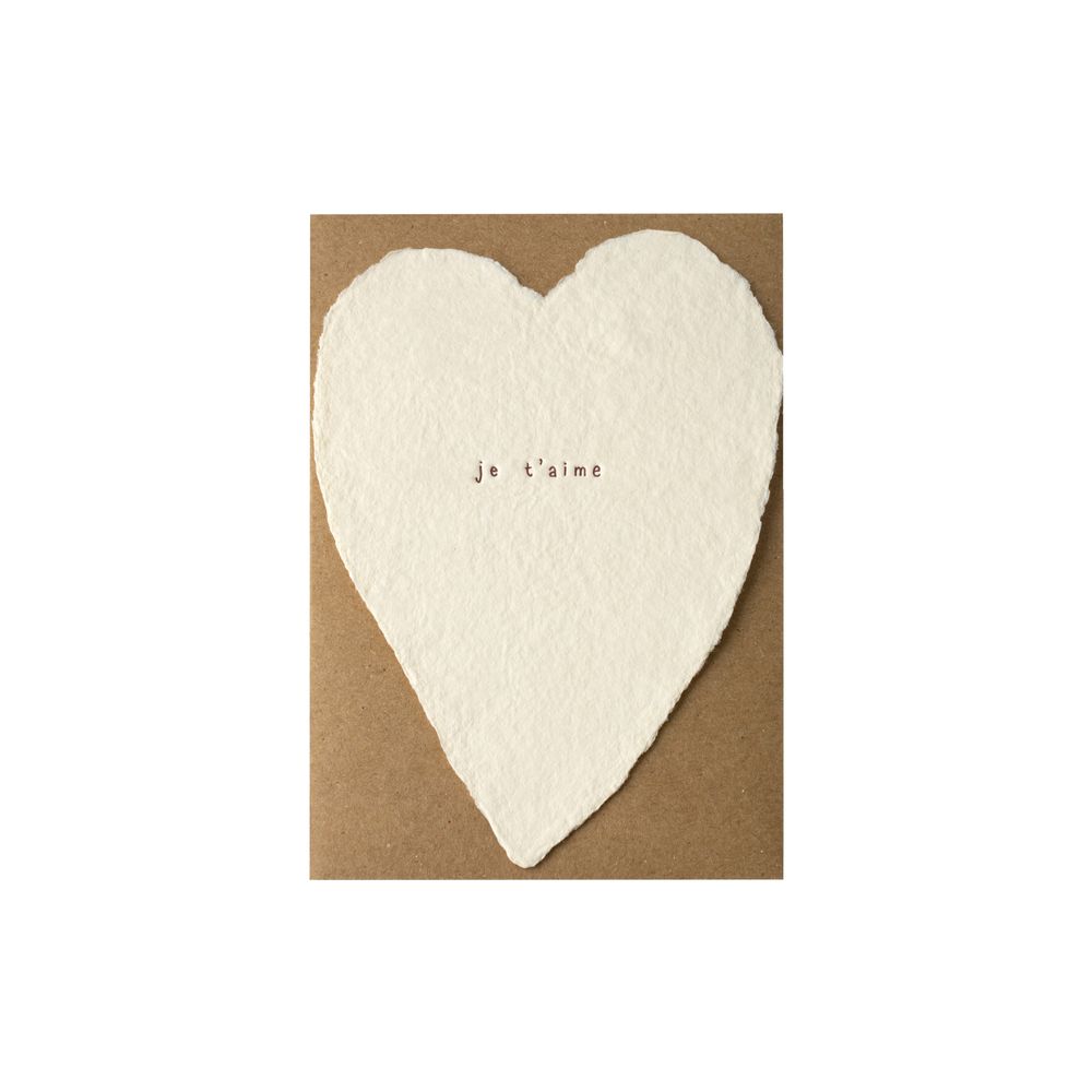 Stationery - Greeted Heart Handmade Paper Letterpress Card - OBLATION PAPERS AND PRESS
