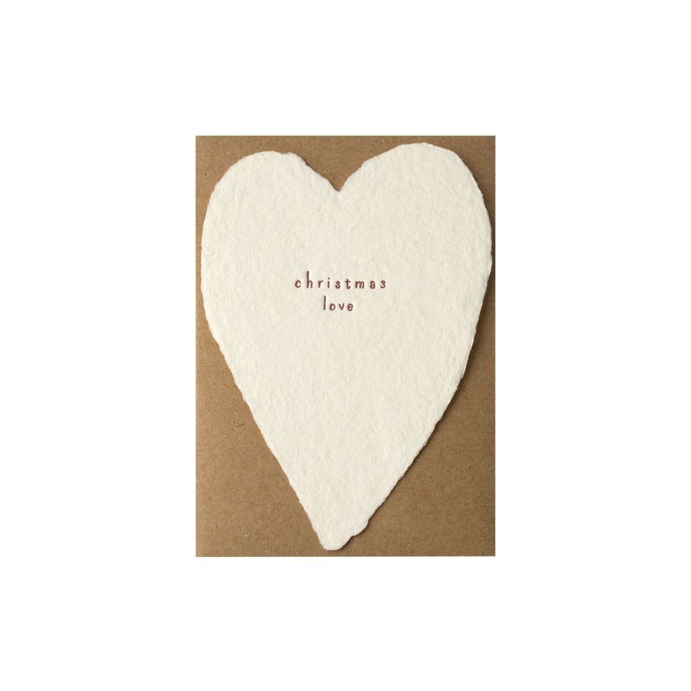 Stationery - Greeted Heart Handmade Paper Letterpress Card - OBLATION PAPERS AND PRESS