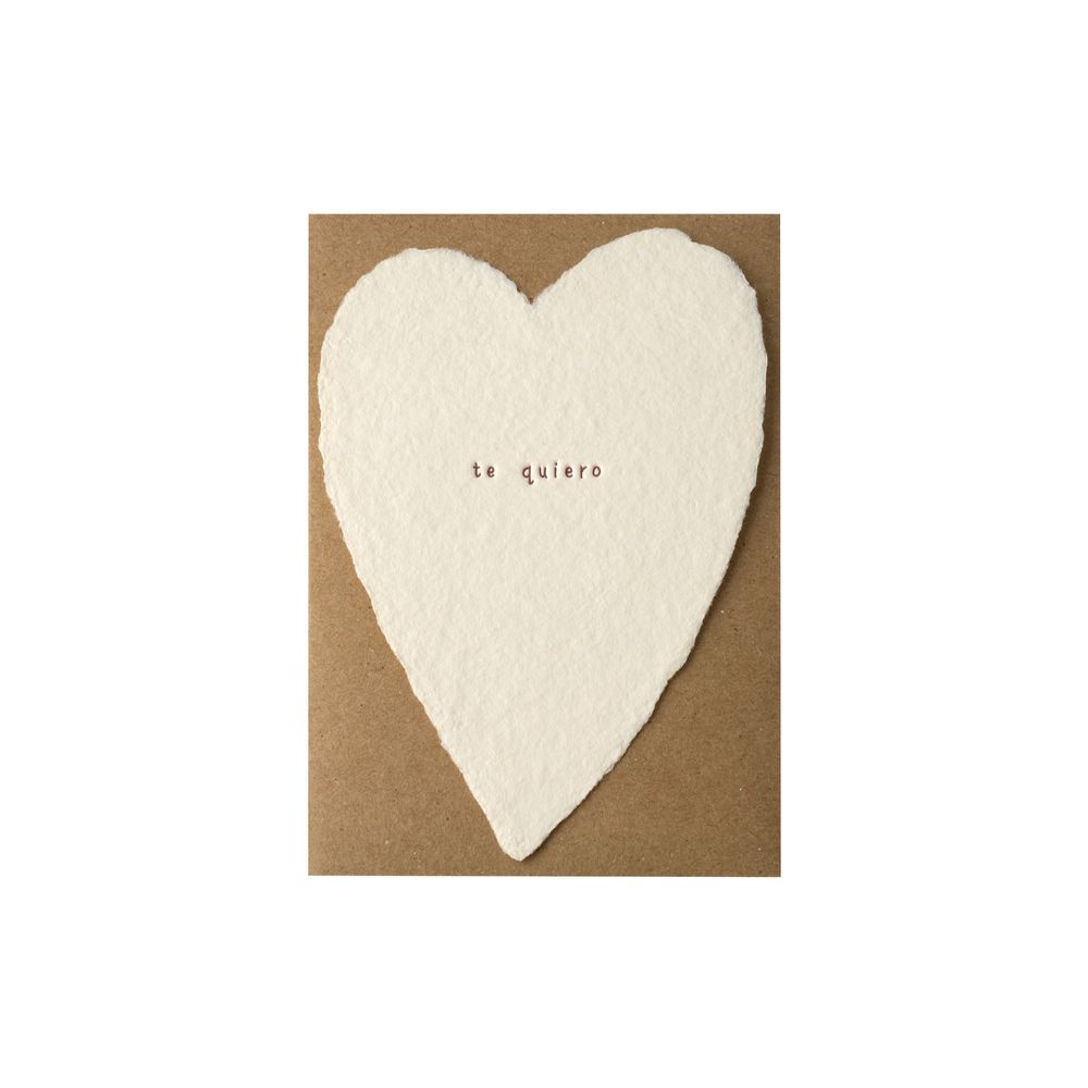 Stationery - Greeted Heart Handmade Paper Letterpress Card - OBLATION PAPERS AND PRESS