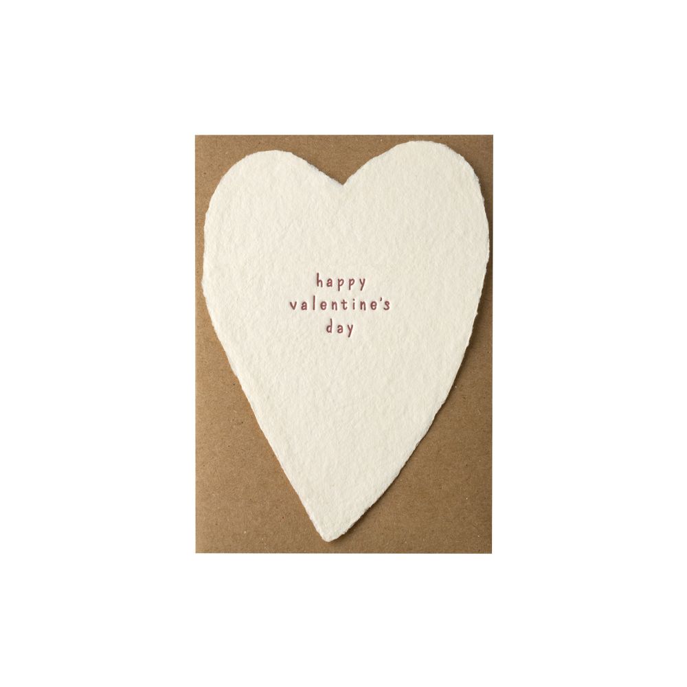 Stationery - Greeted Heart Handmade Paper Letterpress Card - OBLATION PAPERS AND PRESS
