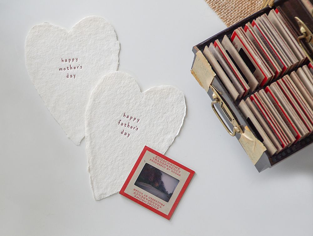 Stationery - Greeted Heart Handmade Paper Letterpress Card - OBLATION PAPERS AND PRESS