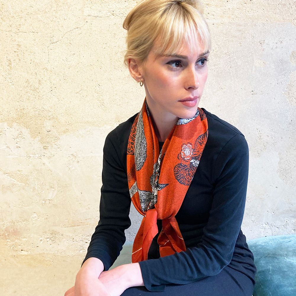Scarves - Selene Cotton & Silk Scarf - MONT KIJI