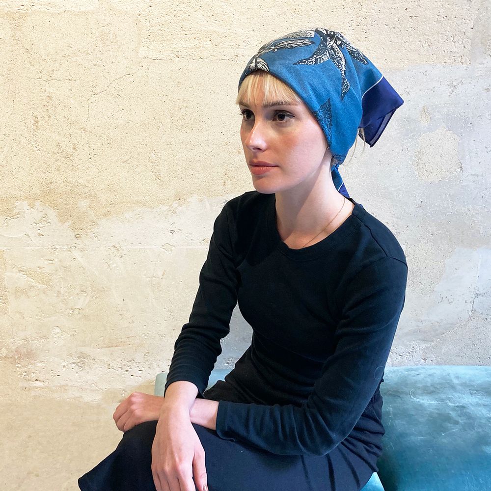 Scarves - Selene Cotton & Silk Scarf - MONT KIJI