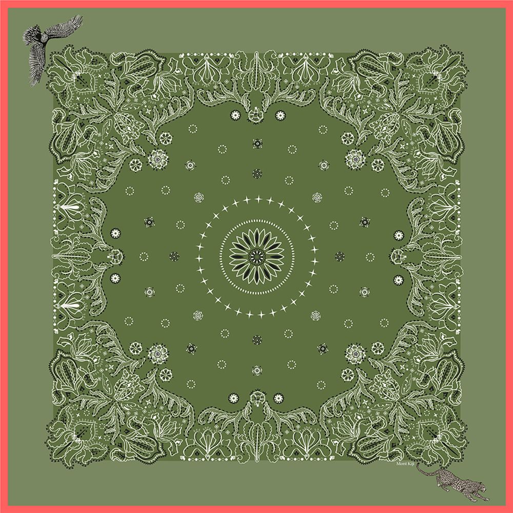 Scarves - Secret Garden Silk Scarf - MONT KIJI