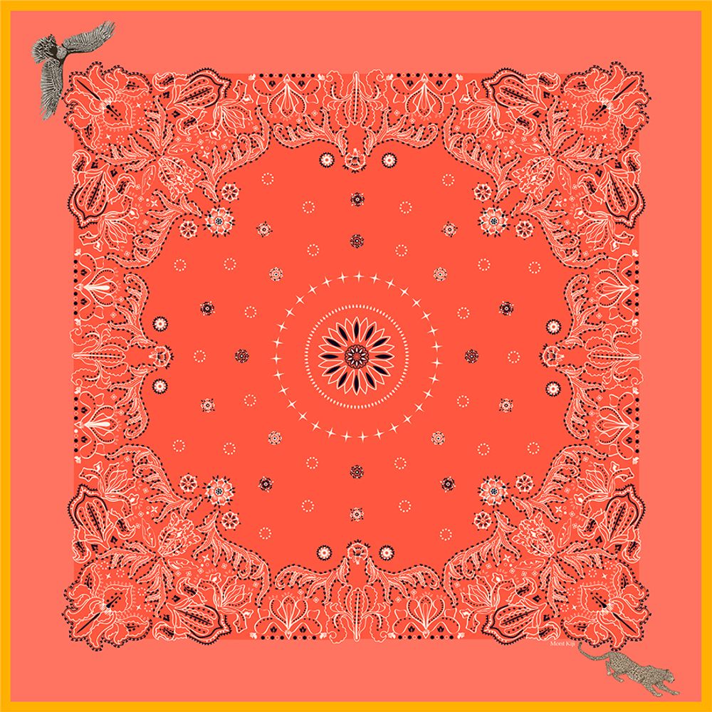 Scarves - Secret Garden Silk Scarf - MONT KIJI