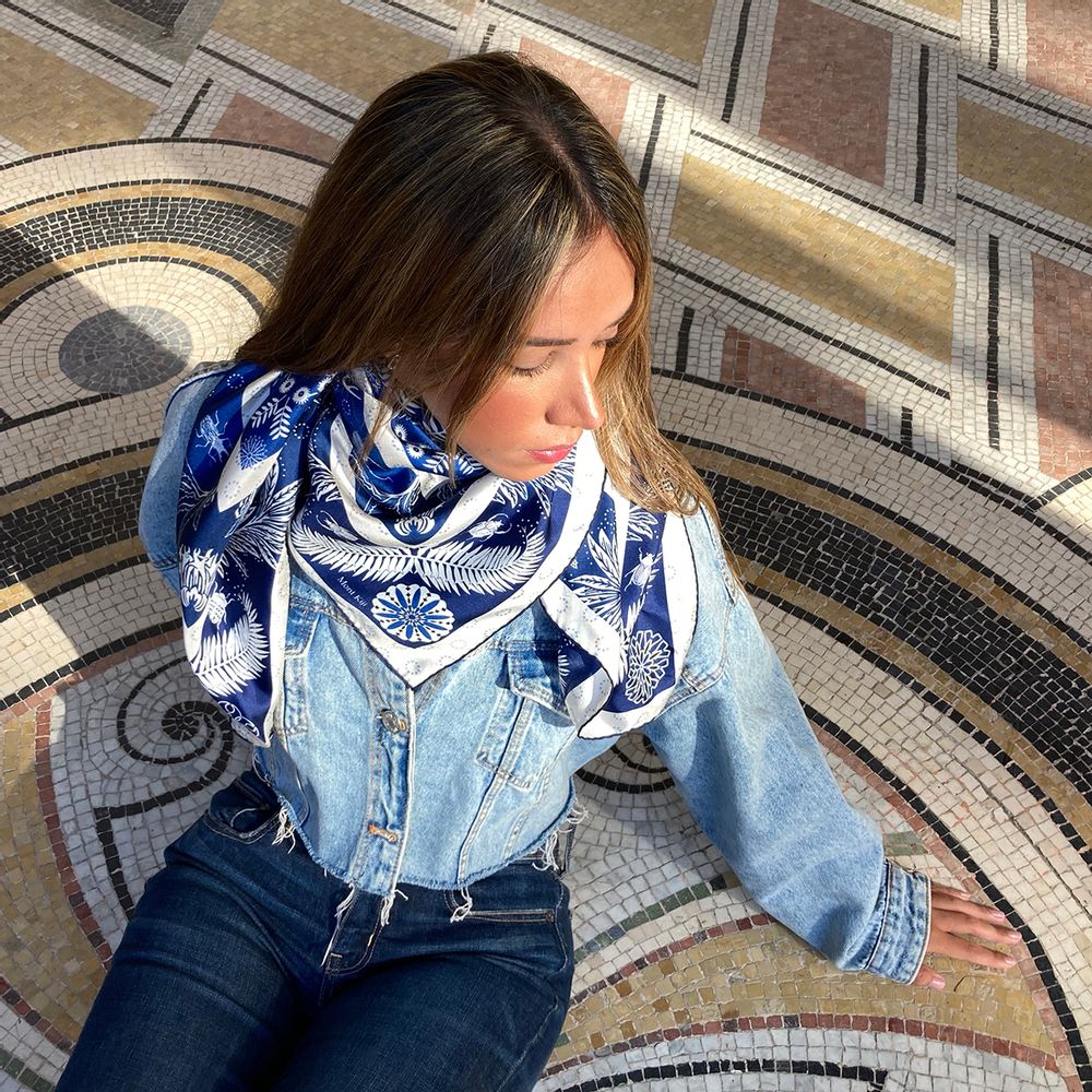 Scarves - Labyrinth Silk Scarf - MONT KIJI